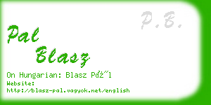 pal blasz business card